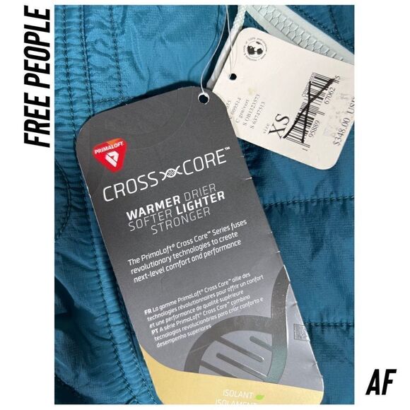 FREE PEOPLE BLUE AND WHITE LANDSCAPE SKI JACKET AND PANTS NEW NWT SIZE XS - Picture 10 of 13